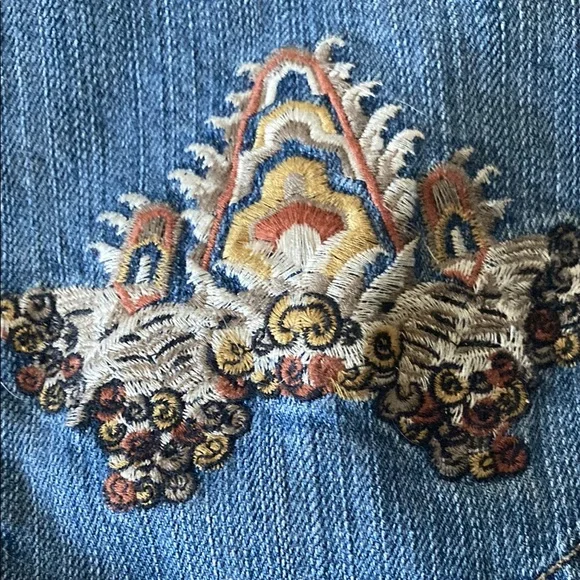 A/X Armani Exchange Blue Jeans with Embroidery - Picture 2 of 6